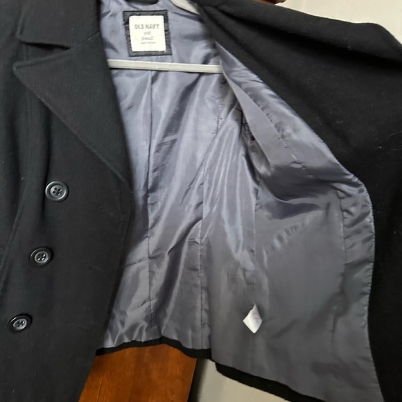 Old Navy wool double breasted black pea coat - Picture 7 of 7